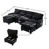 106" Chenille Modular Sectional Sofa with Chaise Lounge and Ottoman, U-Shaped Sleeper Cloud Couch for Living Room or Apartment–The Pop Home - 3 of 4