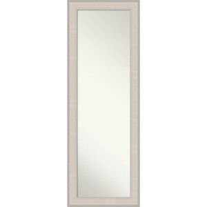 Amanti Art 19"x53" Non-Beveled Cottage Wood on The Door Mirror White/Silver: Rectangular, Tall, Door-Mounted - 1 of 4