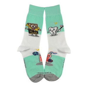 Chocolate vs. Toothbrush Socks from the Sock Panda (Tween Sizes, Small) - 1 of 4