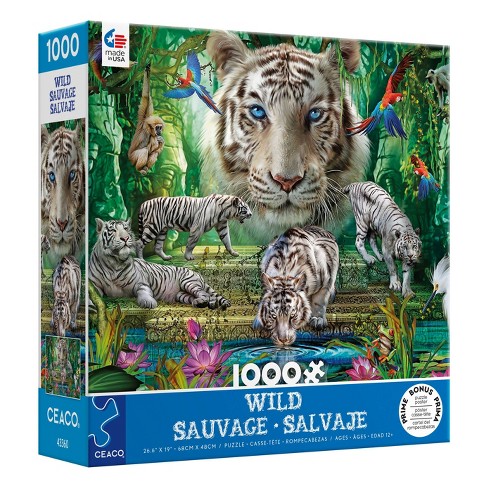 Tiger Family in The Jungle Buffalo Games 1000 PC Puzzle Ship for sale online 