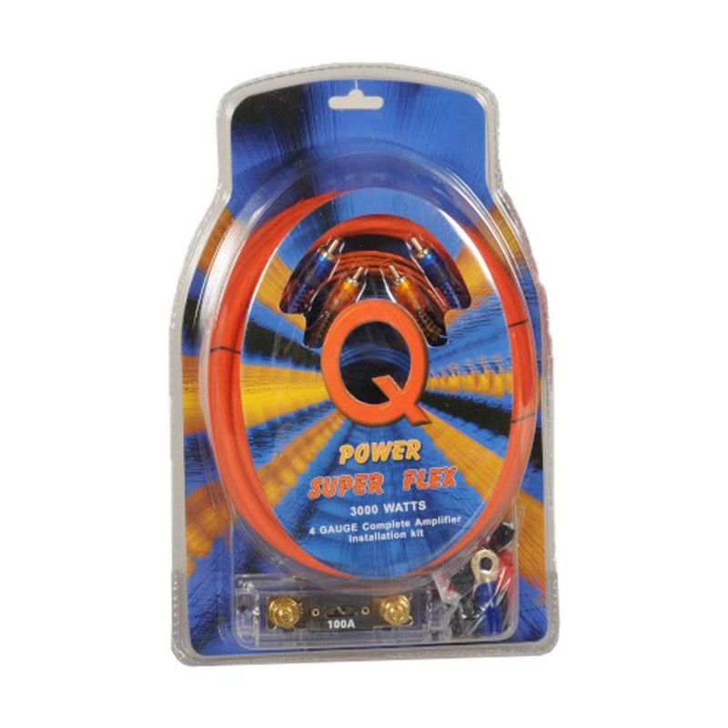 Q Power Super Flex 4-Gauge 3000-Watt Amplifier Car Audio Wiring Amp Kit (2 Pack), 3 of 7