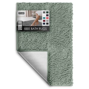 Hearth & Harbor Bathroom Rugs, Machine Washable Chenille Bath Mat for Bathroom - 1 of 4