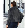 Seta T Women's Fashion Long Sleeve Faux Fur Fluffy Notch Lapel Cropped Jacket - 4 of 4