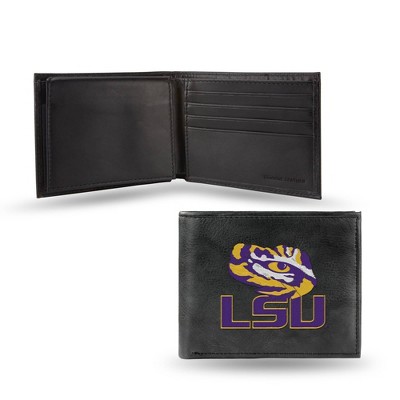 NCAA LSU Fightin Tigers Mens Bi-Fold Wallet with Logo 
