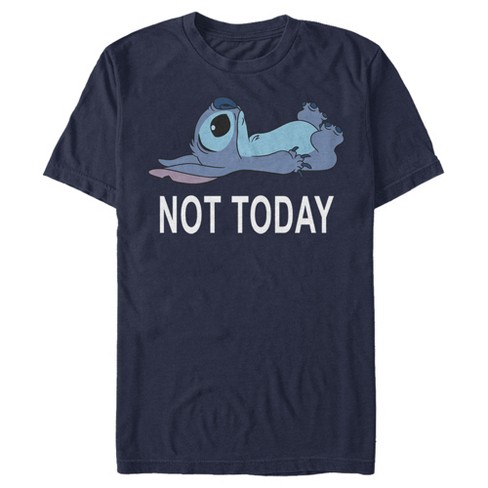 Men s Lilo Stitch Not Today T shirt Navy Blue Large Target