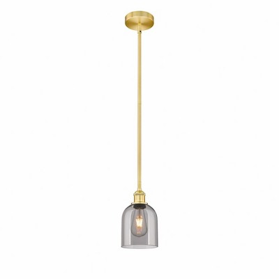 Bella - 1 Light Stem Hung Mini Pendant In Industrial Style-9 Inches Tall and 5.5 Inches Wide