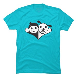 Men's Design By Humans Doggy Friend By graphicganga T-Shirt - 1 of 3
