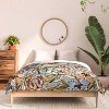 Deny Designs 3pc Full/Queen Marta Barragan Camarasa Butterflies in The Meadow Comforter and Pillow Sham Set: Abstract Design, Non-Woven Fabric - 3 of 4
