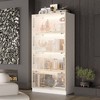 FUFU&GAGA 3-color Lights Four Compartment Glass Vertical Storage Display Cabinet - 2 of 4