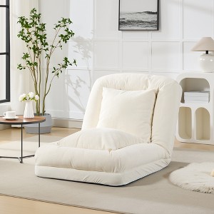 Adjustable Sofa Bed - 5-Position Recliner Chair w/ 2 Pillows for Adults & Pets - Comfy Living Room & Bedroom Lounger - 1 of 4