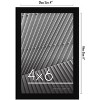 Americanflat 4x6 Picture Frame with Shatter-Resistant Glass - Streamline Collection - Thin Border Photo Frame for Wall and Tabletop Display - Black - 2 of 4