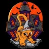 Women's Design By Humans Halloween Cat By SummitStore Racerback Tank Top - 2 of 3
