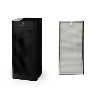 Medify Air MA-40-B1 H13 HEPA Filter Tower Room Air Purifier, Black w/Medify Air MA-40 Home Air Purifier H13 HEPA Replacement Air Filter