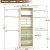 Aheaplus Closet Organizer with Extendable Hanging Rod, Walk-In Closet System Wardrobe with Adjustable Shelves - 2 of 4