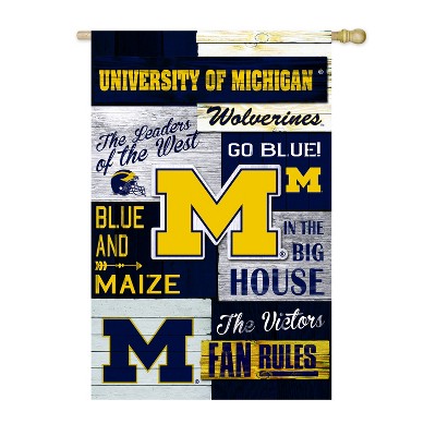 Evergreen University Of Michigan, Linen Fan Rul Flag
