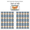 Big Dot of Happiness Fire Up the Grill - Mini Candy Bar Wrapper Stickers - Summer BBQ Picnic Party Small Favors - 40 Count - 3 of 4