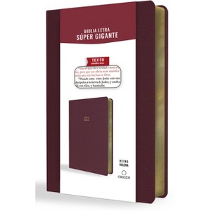 Biblia Reina Valera Letra Súper Gigante, Símil Piel Vinotinto / Spanish Bible Reina Valera Super Giant Print, Burgundy Leathersoft - (Paperback) - 1 of 1