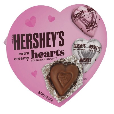 Hershey's Valentine's Extra Creamy Milk Chocolate Hearts - 6.4oz