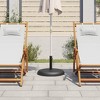 vidaXL Parasol Base - Round Concrete-Filled Plastic Umbrella Stand for 1.3"/1.4"/1.5" Poles - Black, 19.5"x12.6", 55.1 lb - 3 of 4