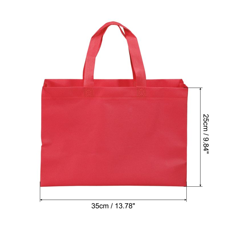 Unique Bargains Reusable Horizontal Style Non-Woven Fabric Gift Grocery Tote Bag, 2 of 6