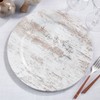 Saro Lifestyle Faux Wood Charger Plate (Set of 4), 13", White - 4 of 4