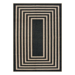 Lahome Rectangle Geometric Frame Machine Washable Outdoor Area Rug-Durable Carpet for Patio, Deck, or Garden - 1 of 4