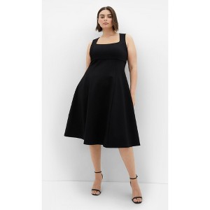 Women's Plus Size Maci Midi Dress - black | CITY CHIC - 1 of 4