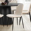 Set of 6 Modern Upholstered Dining Chairs with Fabric Seats and Metal Legs, Padded Kitchen Chairs for Table or Dining Room-Maison Boucle - 2 of 4