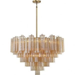 Crystorama Lighting Addis 16 - Light Chandelier in  Aged Brass - 1 of 4