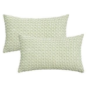 REGALWOVEN Corduroy Fade-Resistant Polyester Modern Square Throw Pillow Covers Set of 2 - 1 of 4