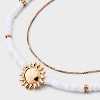 Sun Charm and Quartz Beaded Multi-Strand Necklace - Universal Thread™ White: Lobster Claw Clasp, 18" Length - 4 of 4