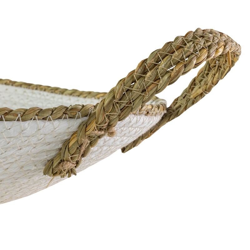 Handled Woven White Decorative Bowl Seagrass & Rope - Foreside Home & Garden, 6 of 9