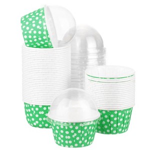 Unique Bargains Thick Foil Paper Oil-proof Soft Reliable Baking Cups 50 Pcs - 1 of 4