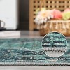Acekool Vintage Oriental Machine Washable Area Rug, Soft Low Pile Non-Slip Accent Carpet, Stain Resistant for Living Room, Hallway, Laundry - 4 of 4
