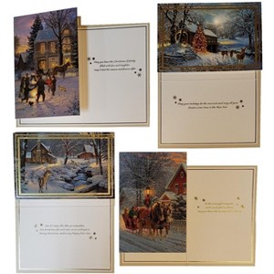 Paper Magic 40 Holiday Greeting Cards with Matching Envelopes - Scenic Holiday - 1 of 3