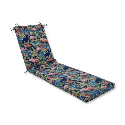 Flamingoing Lagoon Outdoor Chaise Lounge Cushion Blue - Pillow Perfect