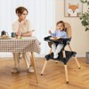 Infans 5-in-1 Baby High Chair Infant Wooden Convertible Chair 5-Point Seat Belt - 3 of 4