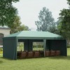 Resenkos Patio Garden Pergola, Pergola Canopy,10' x 20' Pop Up Canopy Tent with 4 Sidewalls, Instant Gazebo with Carry Bag, Green - 4 of 4