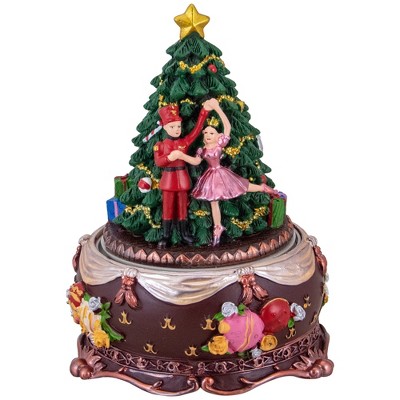 Northlight 6.25" Musical Nutcracker and Ballerina Christmas Music Box