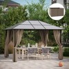 9.84' x 11.8' Gazebo Sidewall Set with Hooks/C-Rings - 2 of 4