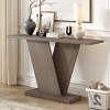 FURNIinspire Console Tables Entryway Table Living Room Table Narrow Console Table, V-Base Design Classic Entry Table, Beige, 14.2"*59.8"*33.8" - 2 of 4