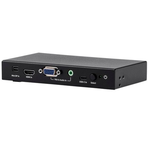 Monoprice Blackbird 4k@60hz Multi Video Input Hdmi Converter, Mini  Displayport, Hdmi, Vga With 3.5mm Analog Audio, And Usb Type-c Audio/video  Inputs : Target
