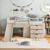 Costway Twin Low Loft bed with Slide Ladder Storage Drawers Play Game Space Wooden - 4 of 4