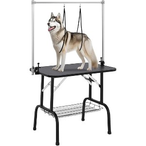 COZONY Dog Grooming Table Heavy Duty Adjustable Height with Arm and Restraint Straps for Home Use - 1 of 4