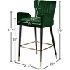 Meridian Furniture,Luxe Green Velvet Stool, Set of 2 - 4 of 4