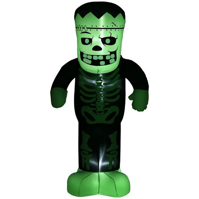 Syemin Inflatable Holiday Decorations Halloween Decorations Outdoor Halloween Inflatable Skeleton Frankenstein, Multicolored, 50.5"*33.5"*96.5"