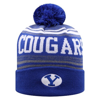 NCAA BYU Cougars Men's Rupture Knit Cuffed Beanie with Pom