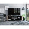 58.6" CarbonTV Stand with 3-Shelf 2-Door Reinforced Metal Legs, Supports Up to 65" Flat Screen TVs for Living Room - 2 of 4