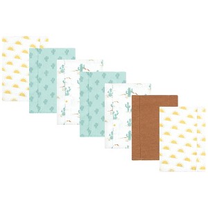 Luvable Friends Hudson Baby Flannel Burp Cloths 7pk Set - 1 of 2