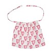 Transpac Fabric Candy Cane Hearts Apron Skirt Multicolor Kitchen Textiles for Holiday Cooking and Entertaining Gifts - 2 of 3